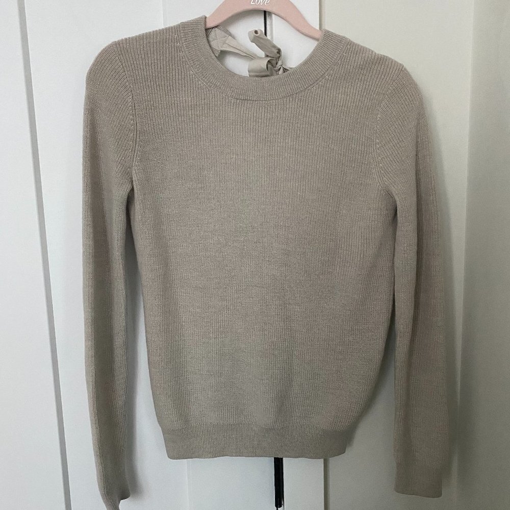 Wilfred Open Back Ribbon Tie Wool Sweater
